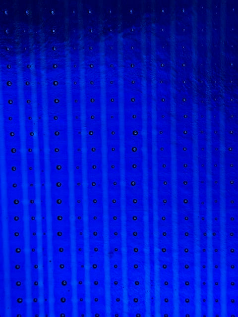 Arctic Grid - 8" Fused Glass Plate