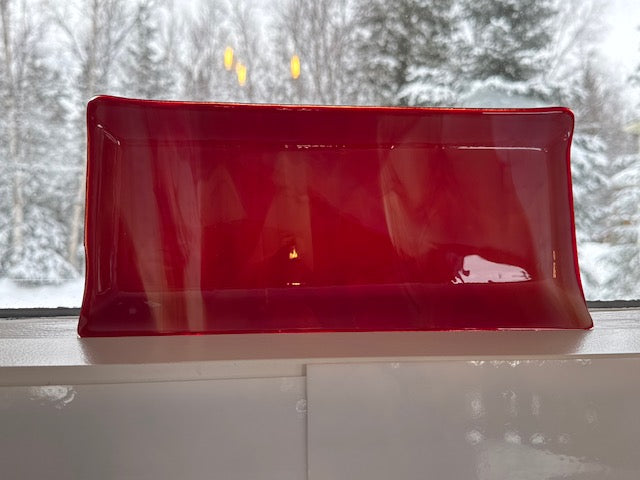 Fire & Ice ~ Molten Red Long Tray